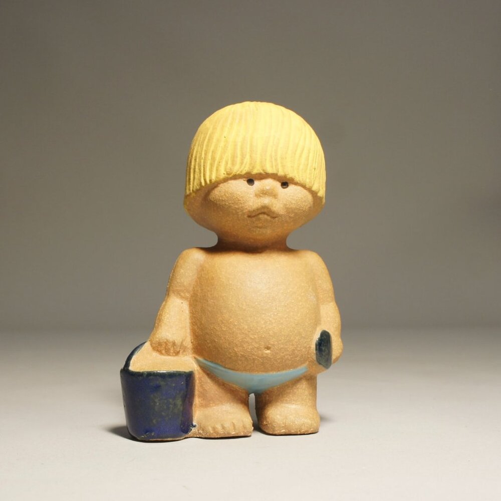 Rare figure, Lisa Larson for Gustavsberg, "Sven" from the "Väeldens Barn" Series